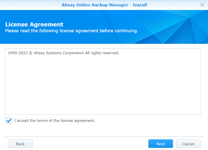 Ahsay Self Hosted Backup Solution - Synology