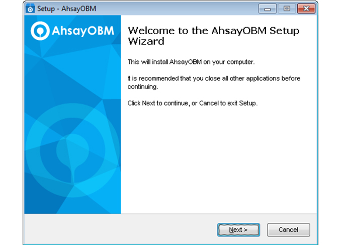 Install Ahsay to Windows