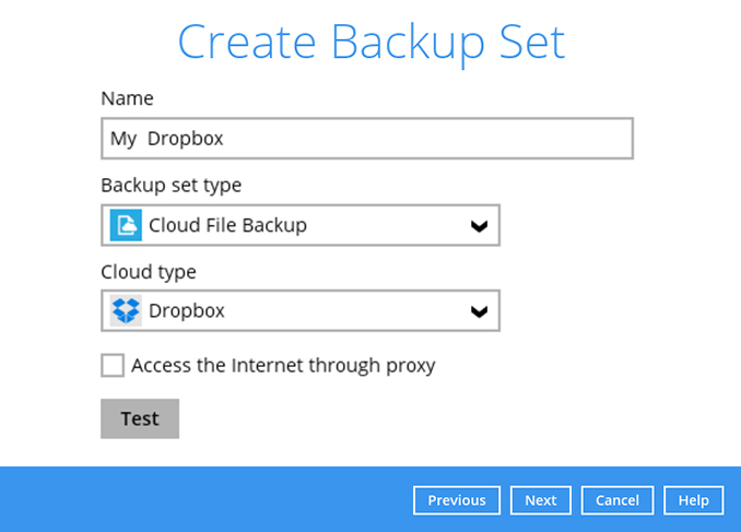 How to create a Dropbox cloud file backup