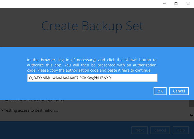 How to create a Dropbox cloud file backup