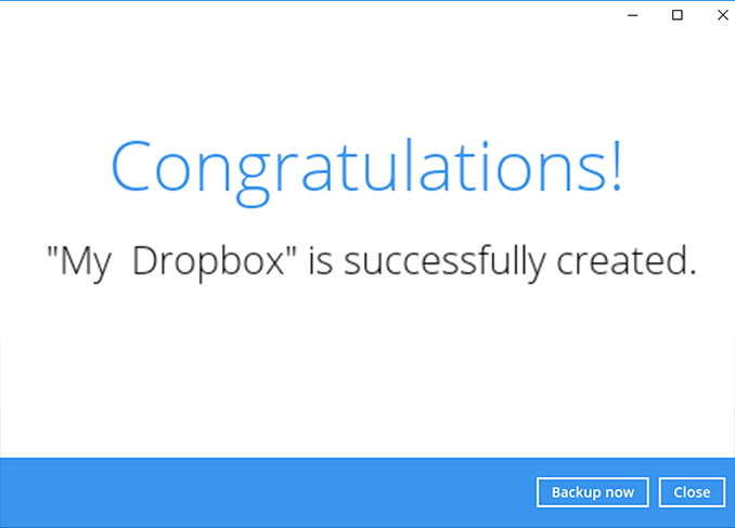 How to create a Dropbox cloud file backup