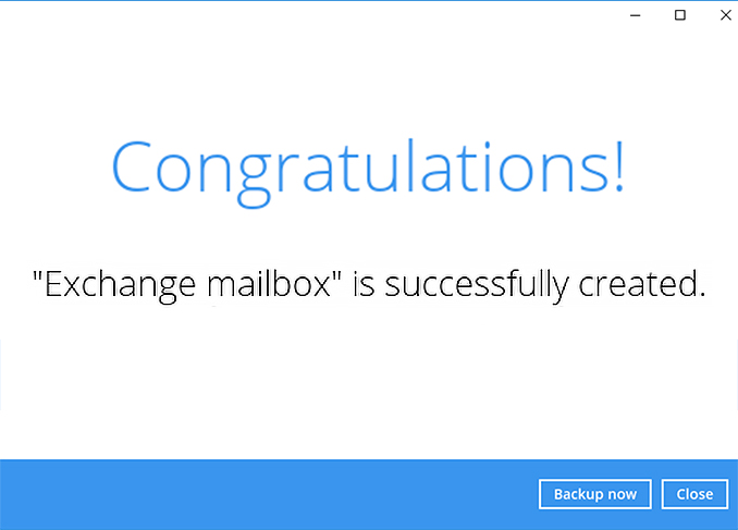 How to create a Microsoft Exchange Server (individual mail) backup