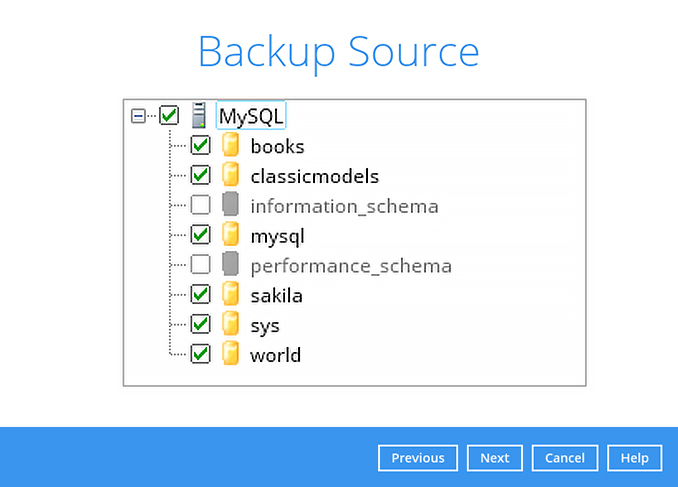 Backup MySQL