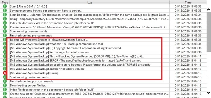 Error on Local Drive
