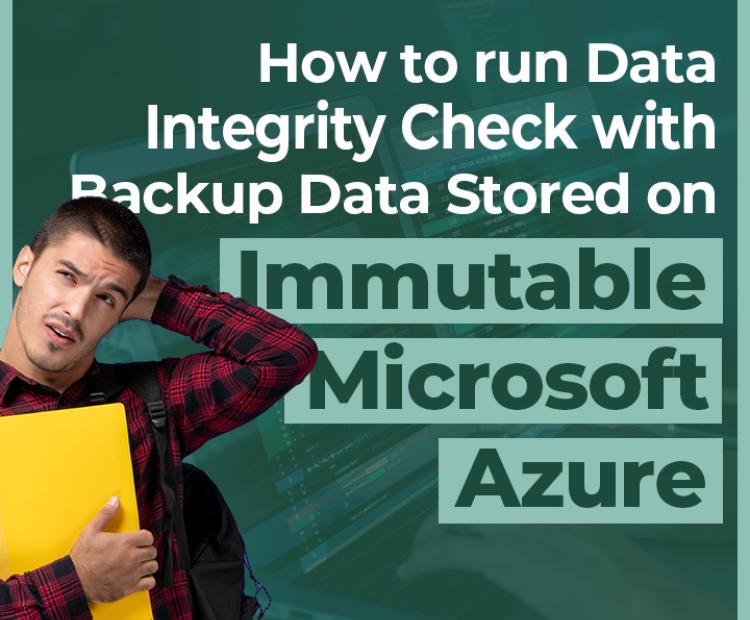  How to run data integrity check on a immutable Microsoft Azure standard destination 