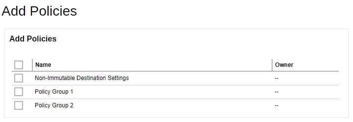 Add Policies