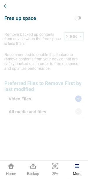 Free up space