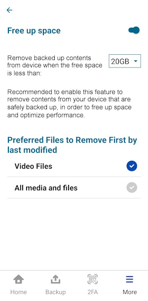 Free up space