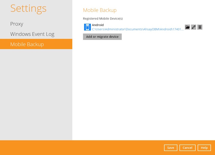 Mobile Backup