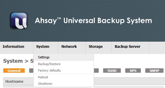 AhsayUBS WebAdmin
