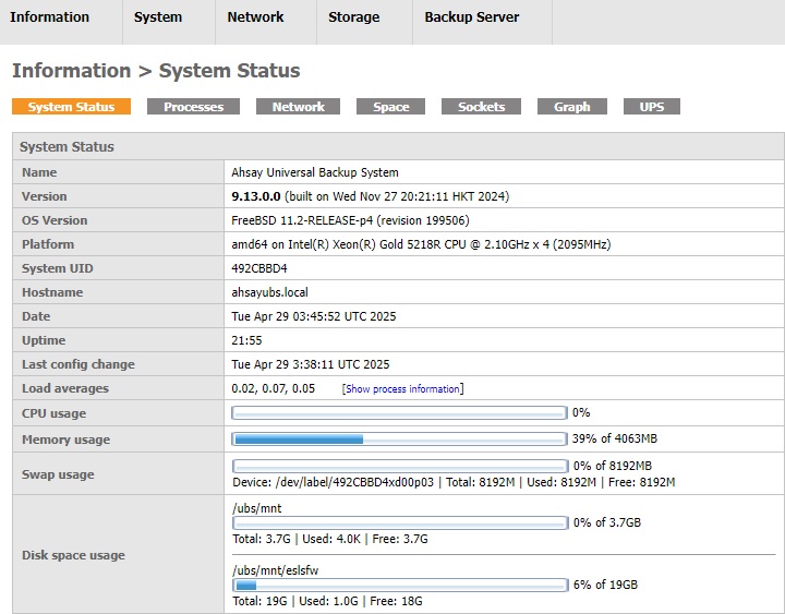 AhsayUBS WebAdmin
