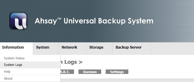 AhsayUBS WebAdmin