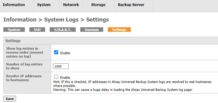 AhsayUBS WebAdmin