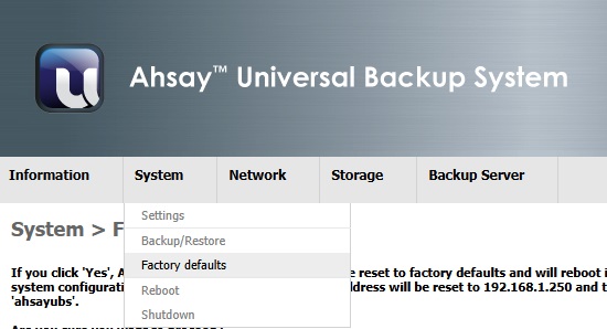 AhsayUBS WebAdmin