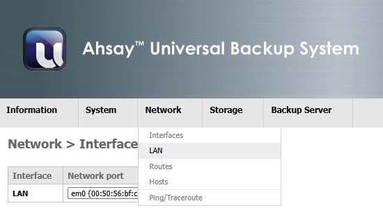 AhsayUBS WebAdmin