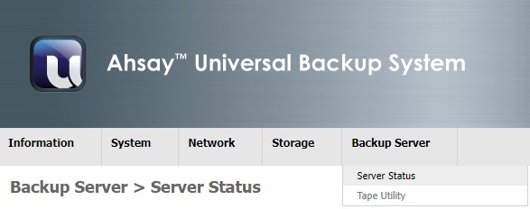 AhsayUBS WebAdmin