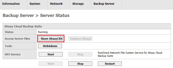 AhsayUBS WebAdmin