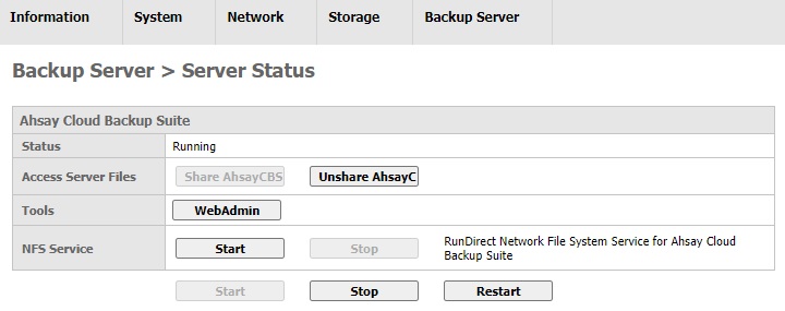 AhsayUBS WebAdmin