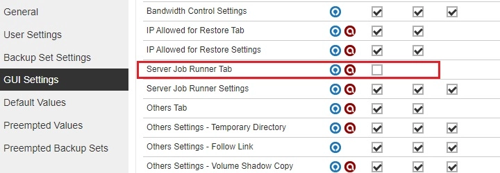 Server Job Runner Tab