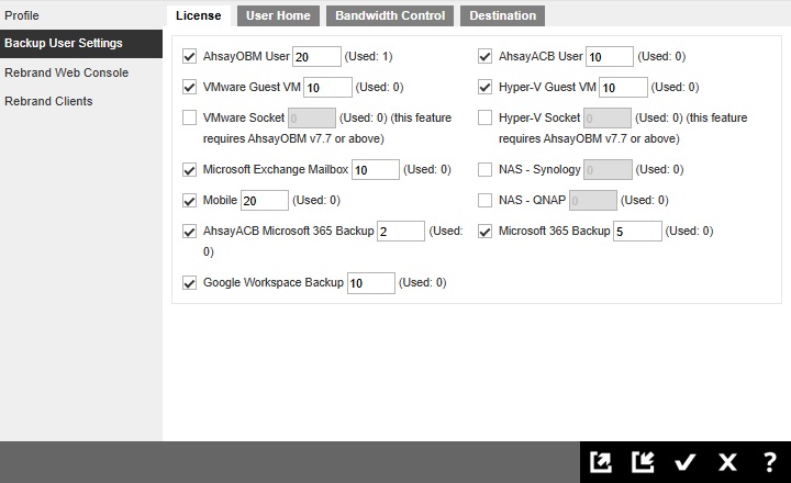 License Page
