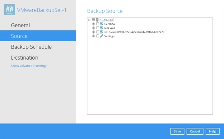 VMware Backup Set