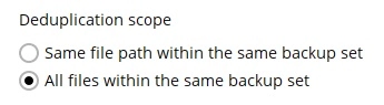 Deduplication Scope