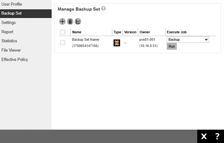 Proxmox Backup Set