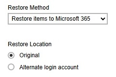 Available Restore Location