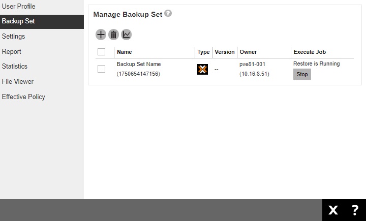 Restore is Running