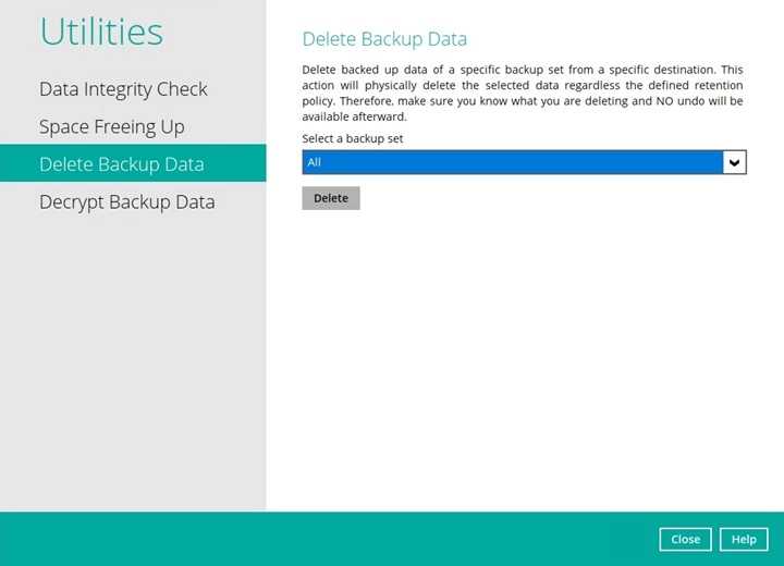 Delete Backup Data
