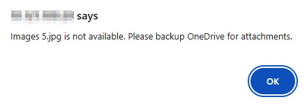 Error message