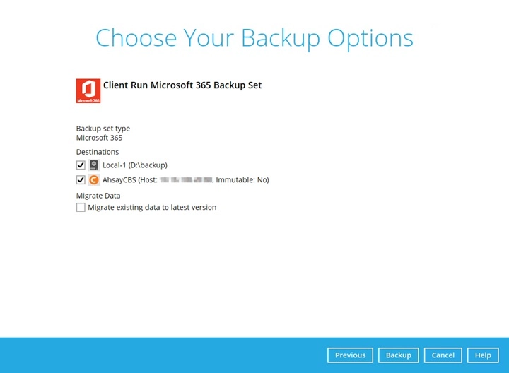Backup Options