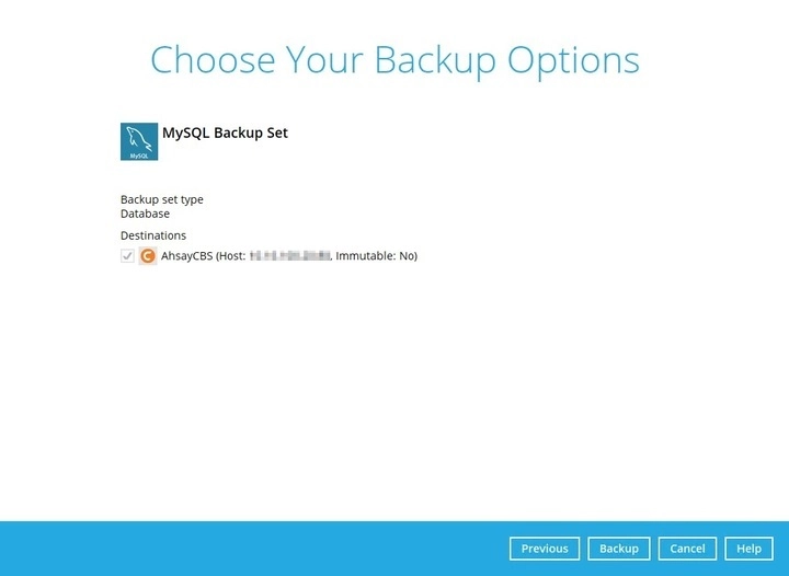 Backup Options
