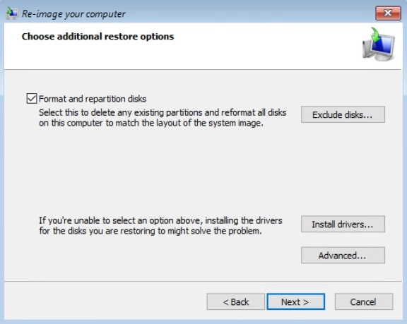 Additional Restore Options