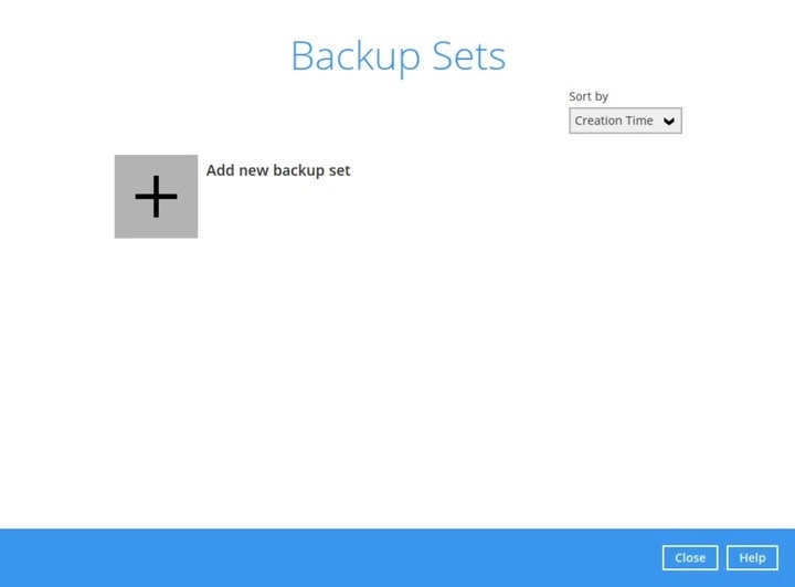 Add Backup Set
