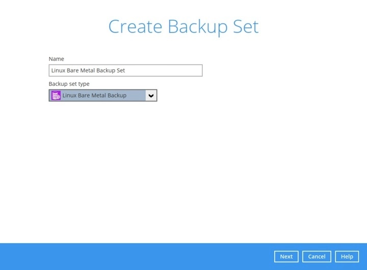 Create Backup Set