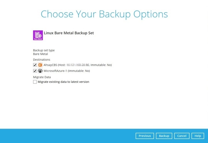 Backup Options