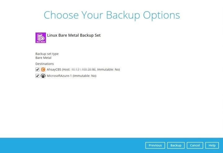 Backup Options