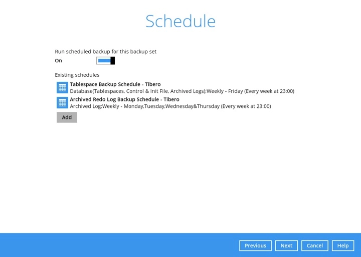 Backup Schedule