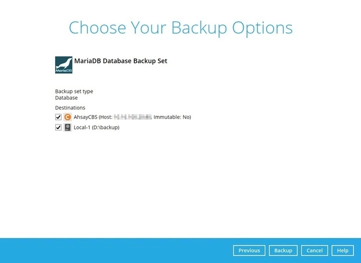 Backup Options