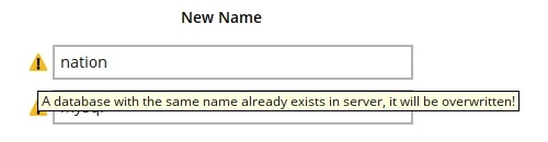 Name already exists