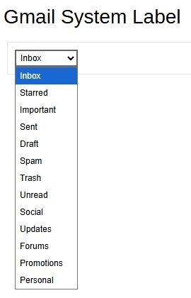 Gmail System Label