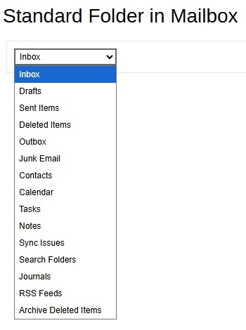 Standard Folder in Mailbox