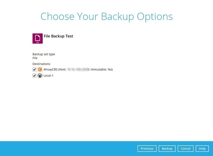 Backup Options