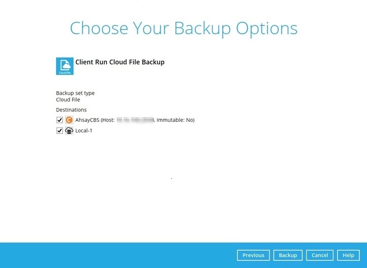 Backup Options