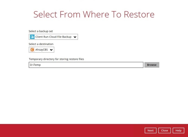 Restore Options