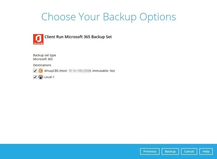 Backup Options