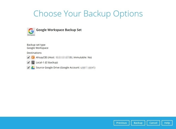 Backup Options