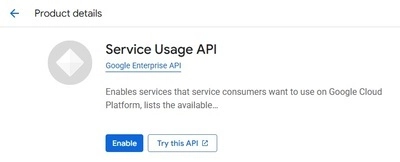Service Usage API