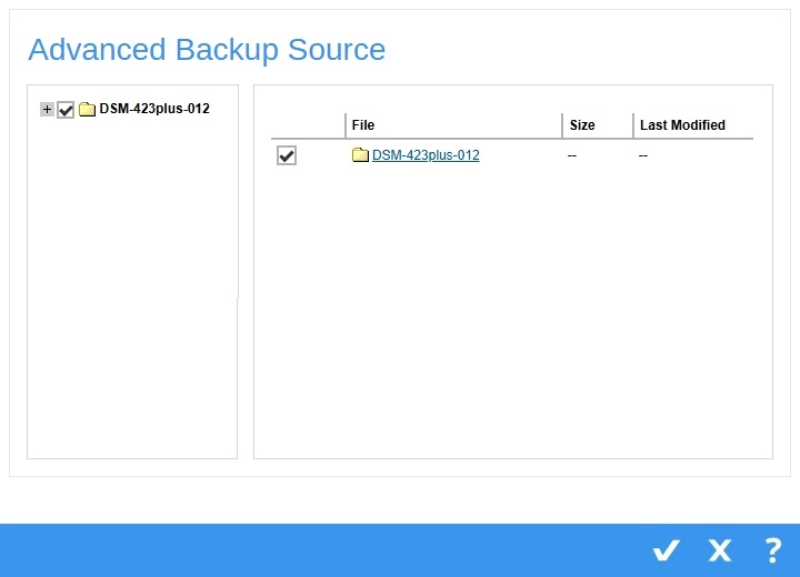 Advanced Backup Source